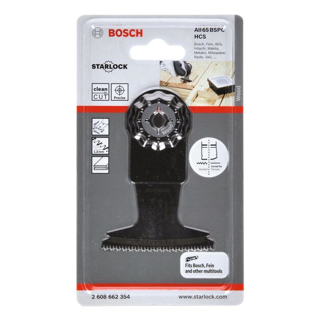 Полотно Starlock HCS Hard Wood 65x40 мм BOSCH (2608662354), фото , изображение 3 | SNABZHENIE.com.ua Полотно Starlock HCS Hard Wood 65x40 мм BOSCH (2608662354), фото , изображение 3 | SNABZHENIE.com.ua