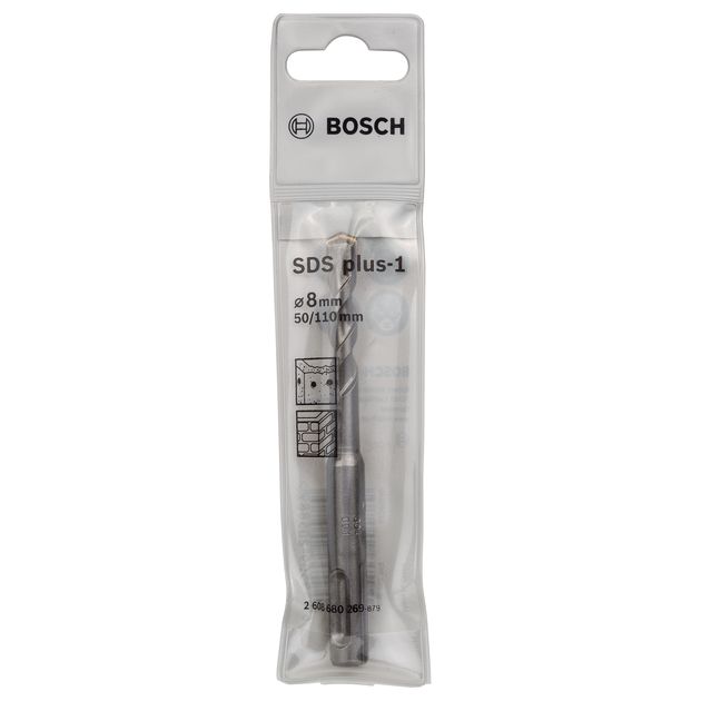 Сверло по бетону 8x50 мм SDS Plus 1, BOSCH (2608680269), фото , изображение 5 | SNABZHENIE.com.ua Сверло по бетону 8x50 мм SDS Plus 1, BOSCH (2608680269), фото , изображение 5 | SNABZHENIE.com.ua
