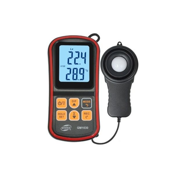 Люксметр с термометром BENETECH GM1030C, USB, 200000 Lux, фото  | SNABZHENIE.com.ua