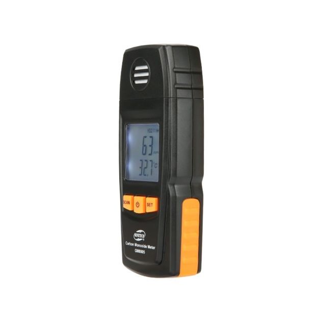 Детектор CO + термометр (0-1000 ppm, 0-50°C) BENETECH GM8805, фото  | SNABZHENIE.com.ua