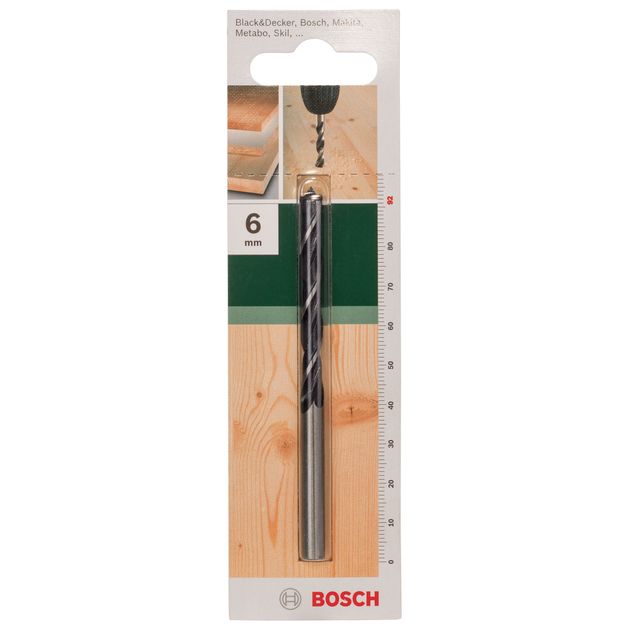 Спиральное сверло по дереву диам. 6 мм, длина 92 мм BOSCH, фото , изображение 2 | SNABZHENIE.com.ua Спиральное сверло по дереву диам. 6 мм, длина 92 мм BOSCH, фото , изображение 2 | SNABZHENIE.com.ua