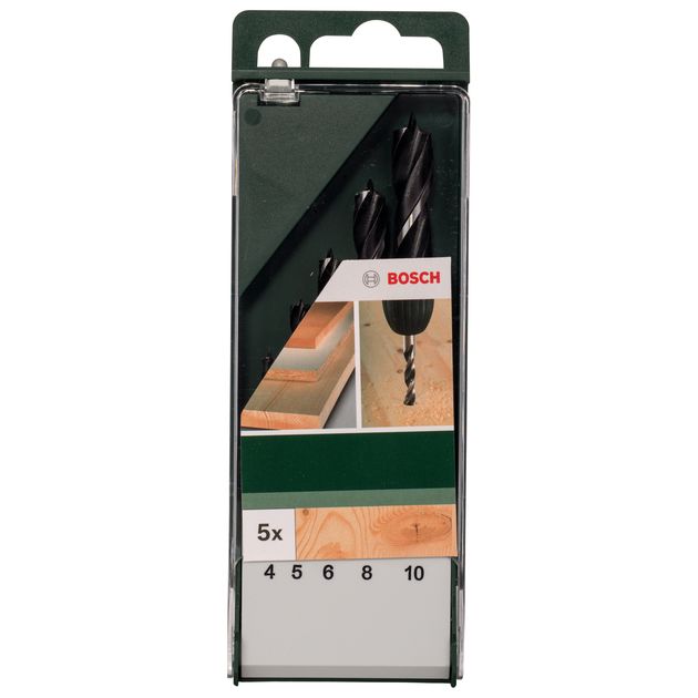Набір винтових сверл для деревини 5 шт. BOSCH (2609255214), фото , зображення 2 | SNABZHENIE.com.ua Набір винтових сверл для деревини 5 шт. BOSCH (2609255214), фото , зображення 2 | SNABZHENIE.com.ua
