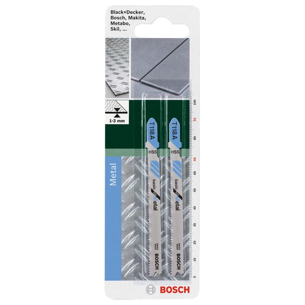 Полотно HSS T 118 A Basic для лобзиков по металлу BOSCH, фото , изображение 2 | SNABZHENIE.com.ua Полотно HSS T 118 A Basic для лобзиков по металлу BOSCH, фото , изображение 2 | SNABZHENIE.com.ua
