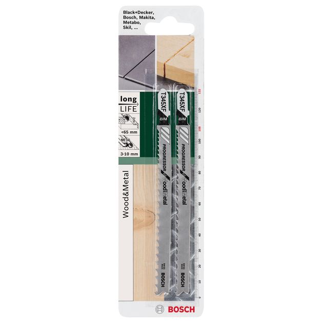 Полотно для лобзика BIM T 345 XF Progressor for Wood and Metal BOSCH, фото , зображення 3 | SNABZHENIE.com.ua Полотно для лобзика BIM T 345 XF Progressor for Wood and Metal BOSCH, фото , зображення 3 | SNABZHENIE.com.ua