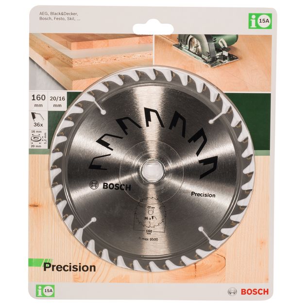 Пильный диск BOSCH PRECISION 160x20 мм, 36 зубцов (2609256856), фото , изображение 2 | SNABZHENIE.com.ua
