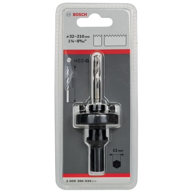 Переходник 11 мм для коронок 32-210 мм BOSCH (2609390034), фото , изображение 2 | SNABZHENIE.com.ua Переходник 11 мм для коронок 32-210 мм BOSCH (2609390034), фото , изображение 2 | SNABZHENIE.com.ua