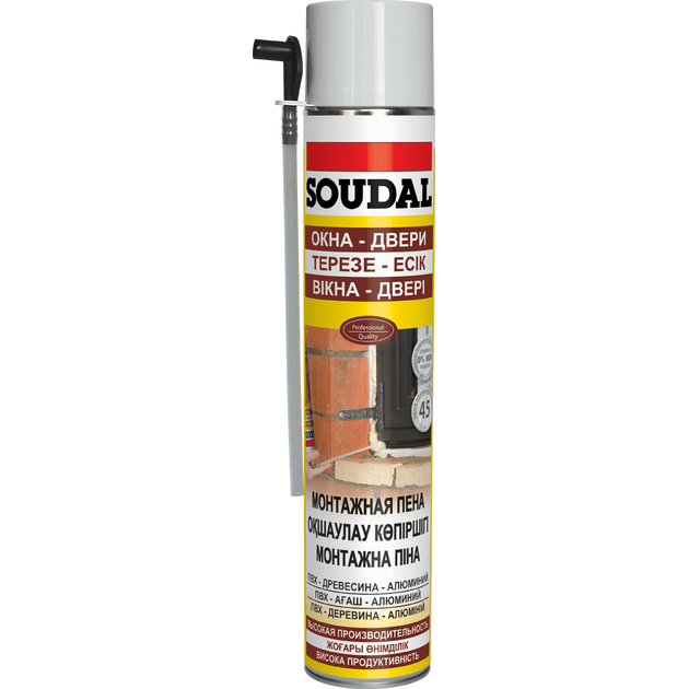 Пена монтажная SOUDAL 300 мл (000010000000300000), фото  | SNABZHENIE.com.ua