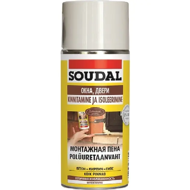 Пена монтажная SOUDAL 300 мл (000010000000300000), фото  | SNABZHENIE.com.ua