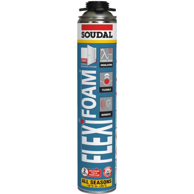 Монтажная пена эластичная FLEXIFOAM SOUDAL 750 мл пистолет, фото  | SNABZHENIE.com.ua