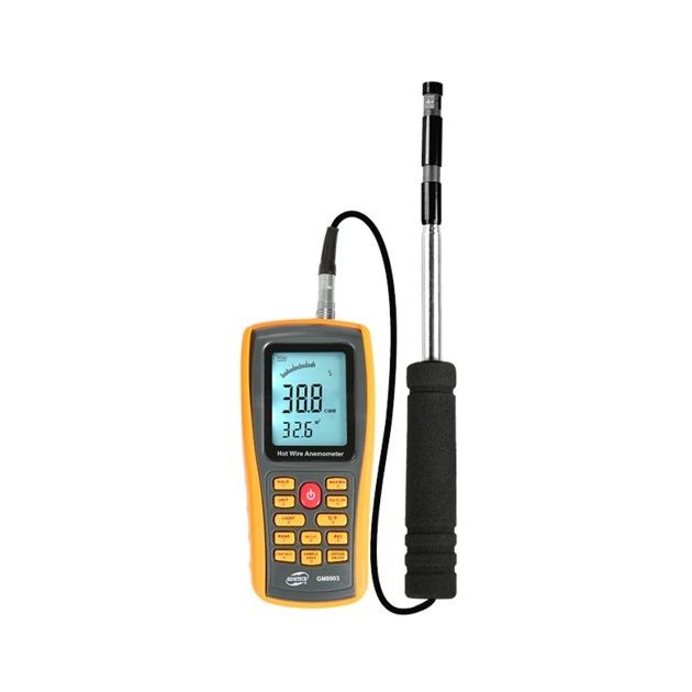 Профессиональный термоанемометр USB 0,3-30 м/с, 0-45°C BENETECH GM8903, фото  | SNABZHENIE.com.ua