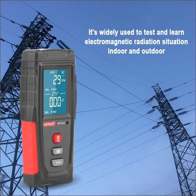 Детектор электромагнитного излучения WINTACT WT3121 (1-1999В/м, 0,01-99,9μt), фото , изображение 4 | SNABZHENIE.com.ua Детектор электромагнитного излучения WINTACT WT3121 (1-1999В/м, 0,01-99,9μt), фото , изображение 4 | SNABZHENIE.com.ua