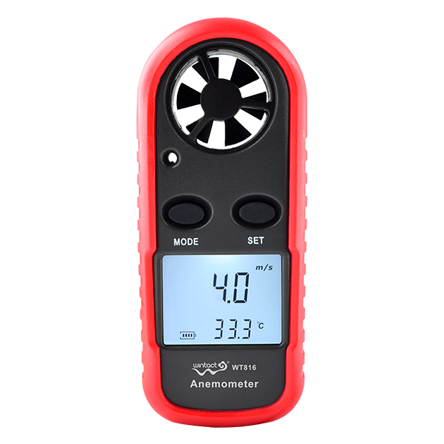 Цифровой анемометр WINTACT WT816, 0,1-30 м/с, -10-45°C, фото  | SNABZHENIE.com.ua