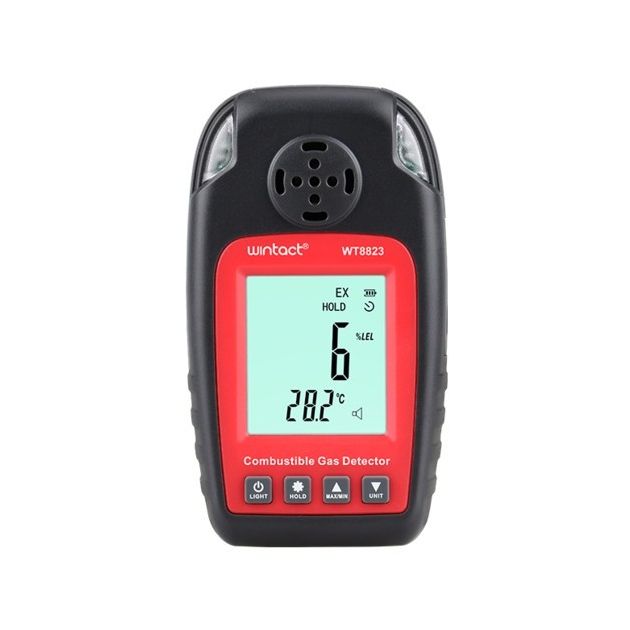 Детектор горючих газов и термометр WINTACT WT8823 (0-100% LEL, 0-50°C), фото  | SNABZHENIE.com.ua
