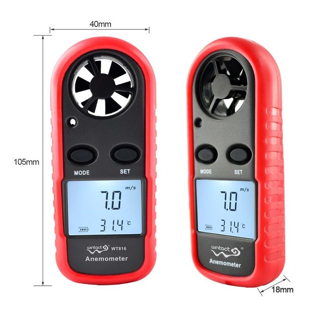 Цифровой анемометр WINTACT WT816, 0,1-30 м/с, -10-45°C, фото , изображение 4 | SNABZHENIE.com.ua Цифровой анемометр WINTACT WT816, 0,1-30 м/с, -10-45°C, фото , изображение 4 | SNABZHENIE.com.ua