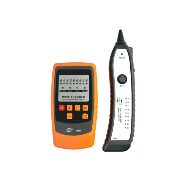 Кабельный тестер RJ-45 и RJ-11 BENETECH GM62, фото  | SNABZHENIE.com.ua
