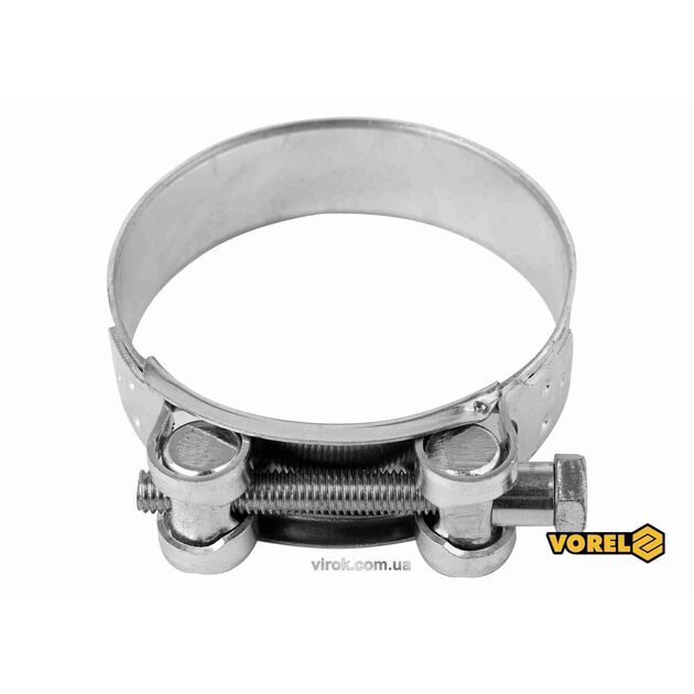 Хомут стальной с винтовым зажимом GBS W1 VOREL Ø= 86-91/24 мм, оцинк., фото  | SNABZHENIE.com.ua
