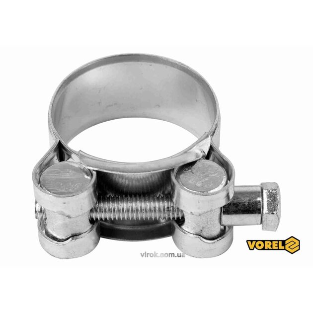 Хомут стальной с винтовым зажимом GBS W1 VOREL Ø 40-43/20 мм, оцинк., фото  | SNABZHENIE.com.ua