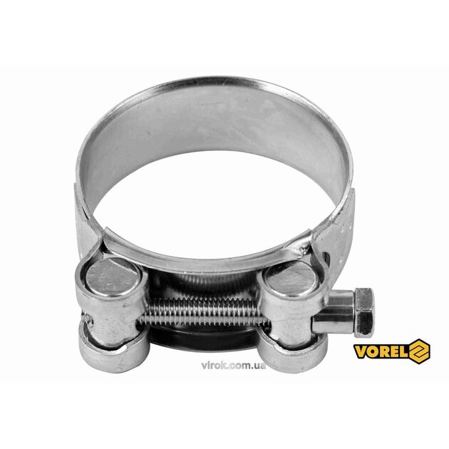 Стальной хомут с винтовым зажимом GBS W1 VOREL Ø 48-51/22 мм, оцинкованный, фото  | SNABZHENIE.com.ua