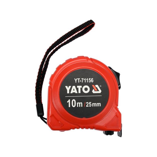 Рулетка YATO 10 м x 25 мм, стальная лента, нейлоновое покрытие, фото  | SNABZHENIE.com.ua