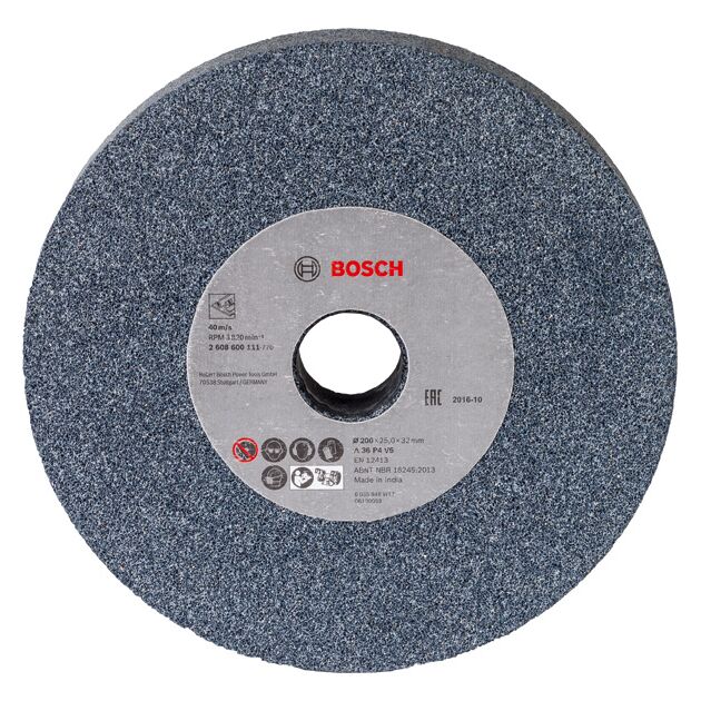 Шлифкруг Bosch 200x32x25 мм, зерно 36 (2608600111), фото  | SNABZHENIE.com.ua