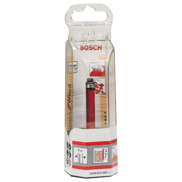 Фреза Bosch 8 мм для заподлицо 9,5*25,8*71,5 мм (2608629380), фото , изображение 2 | SNABZHENIE.com.ua