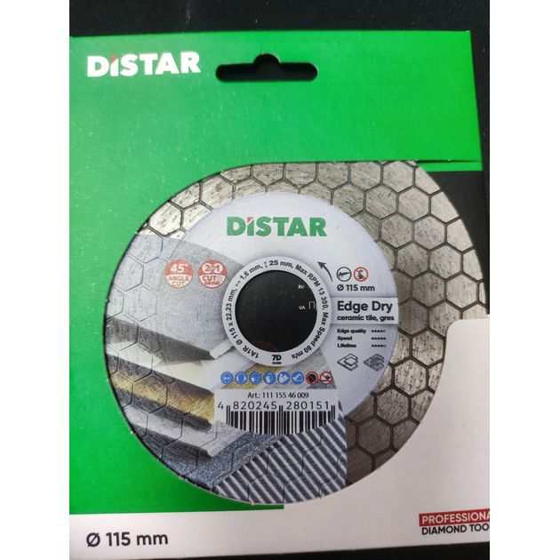 Алмазный круг DISTAR 115x1,6/1,2x25x22,23 Edge Dry (11115546009), фото , изображение 14 | SNABZHENIE.com.ua Алмазный круг DISTAR 115x1,6/1,2x25x22,23 Edge Dry (11115546009), фото , изображение 14 | SNABZHENIE.com.ua