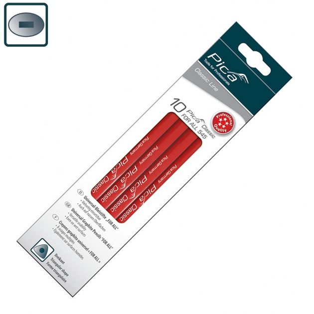 Олівець столярний Pica Classic 540, 2H, 24 см, фото , зображення 3 | SNABZHENIE.com.ua