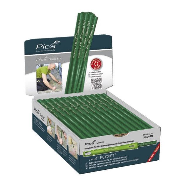 Олівець каменяра Pica Classic 541, твердий, 24 см, фото , изображение 4 | SNABZHENIE.com.ua