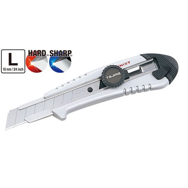 Ніж сегментний 18мм TAJIMA Aluminist AC501S, винтовий фиксатор, фото  | SNABZHENIE.com.ua