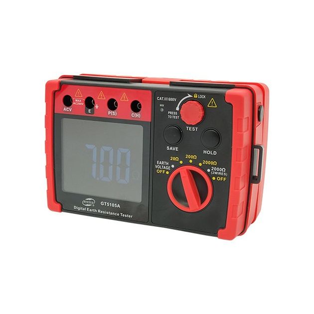 Тестер сопротивления заземления BENETECH GT5105A (0-2000 Ω), фото , изображение 2 | SNABZHENIE.com.ua Тестер сопротивления заземления BENETECH GT5105A (0-2000 Ω), фото , изображение 2 | SNABZHENIE.com.ua