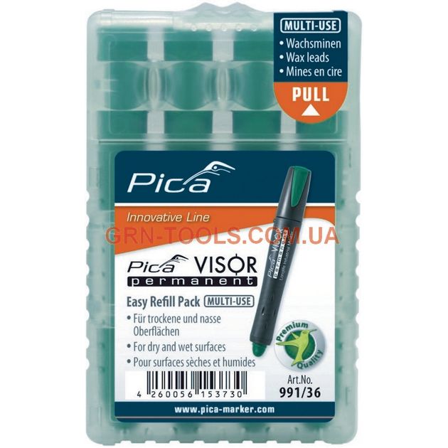 Сменные грифели PICA VISOR зеленые для маркера Longlife, 36 шт., фото  | SNABZHENIE.com.ua