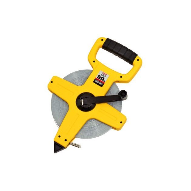 Рулетка TAJIMA ENGINEER SUPER 50м, нейлоновая лента, открытый корпус, фото  | SNABZHENIE.com.ua