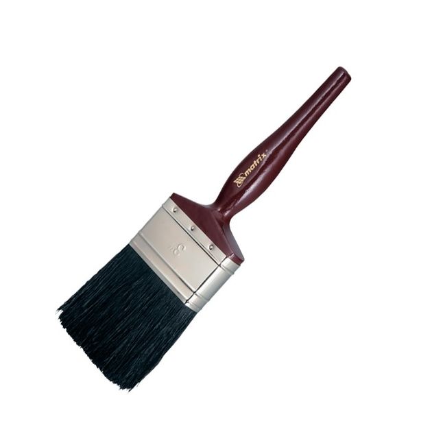 Кисть плоская 3/4" Декор, натуральная черная щетина, MATRIX, фото  | SNABZHENIE.com.ua