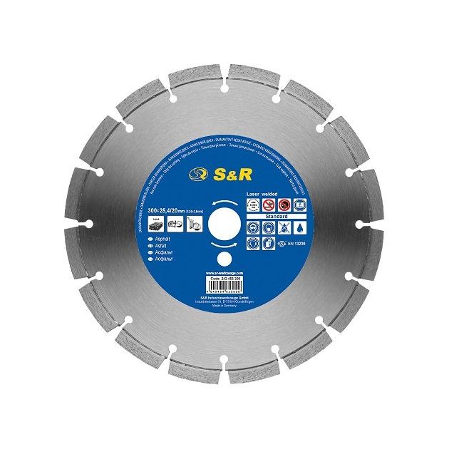 Диск відрізний сегментний S&R по асфальту Standart 400, фото  | SNABZHENIE.com.ua