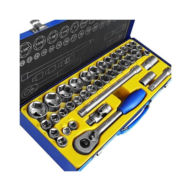 Набор торцевых головок S&R, 39 предметов, 1/2", фото , изображение 4 | SNABZHENIE.com.ua Набор торцевых головок S&R, 39 предметов, 1/2", фото , изображение 4 | SNABZHENIE.com.ua