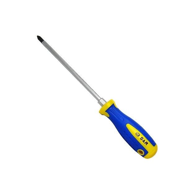 Отвертка S&R S2 PH2 150мм с усиленным шестигранным жалом, фото  | SNABZHENIE.com.ua