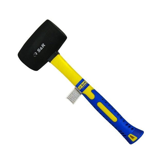 Резиновый молоток S&R 45мм, 230г, черный, фото  | SNABZHENIE.com.ua