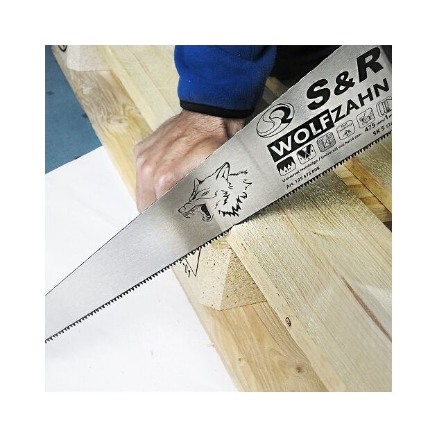 Ножовка по дереву S&R 475 мм, 8 зуб/дюйм, фото , изображение 10 | SNABZHENIE.com.ua Ножовка по дереву S&R 475 мм, 8 зуб/дюйм, фото , изображение 10 | SNABZHENIE.com.ua