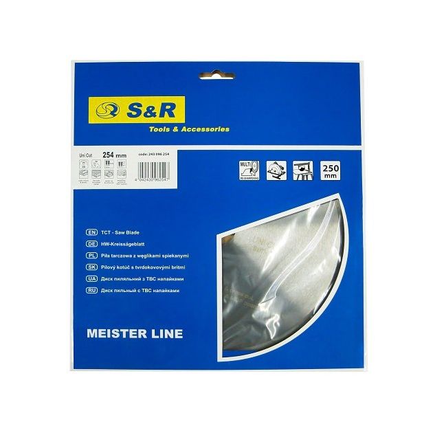 Диск пильный S&R Meister UniCut 254 мм, 30 мм, 3,2 мм, фото , изображение 3 | SNABZHENIE.com.ua Диск пильный S&R Meister UniCut 254 мм, 30 мм, 3,2 мм, фото , изображение 3 | SNABZHENIE.com.ua