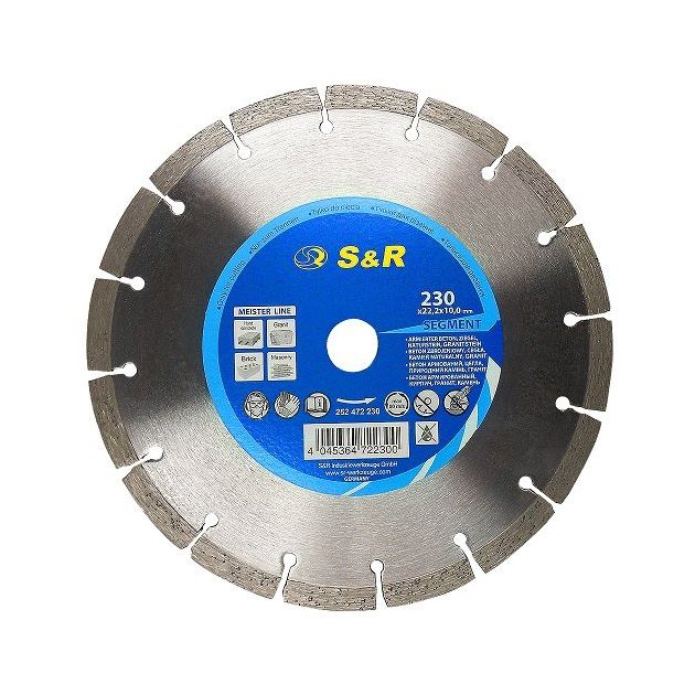 Диск алмазный S&R Meister 230x22,2 сегментный, фото  | SNABZHENIE.com.ua