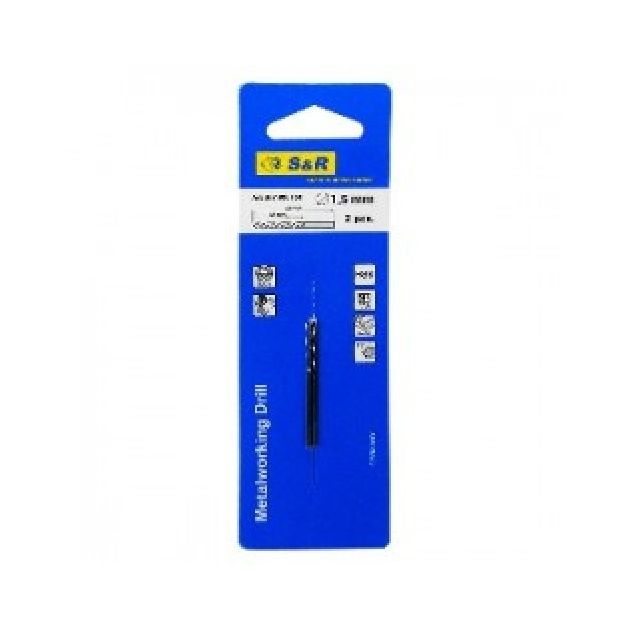 Сверло по металлу S&R RM 2 шт. в блистері 1,5х18х40 мм, фото  | SNABZHENIE.com.ua