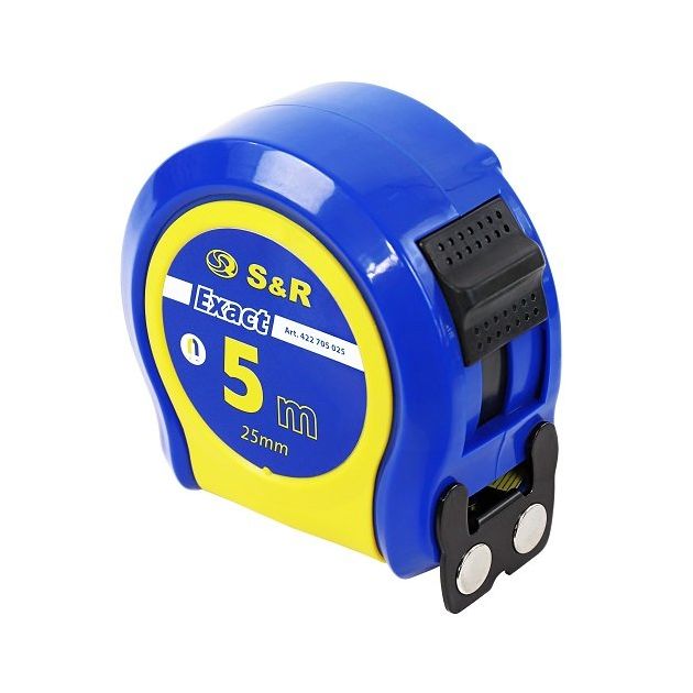 Рулетка S&R Exact 5 м х 25 мм, фото  | SNABZHENIE.com.ua