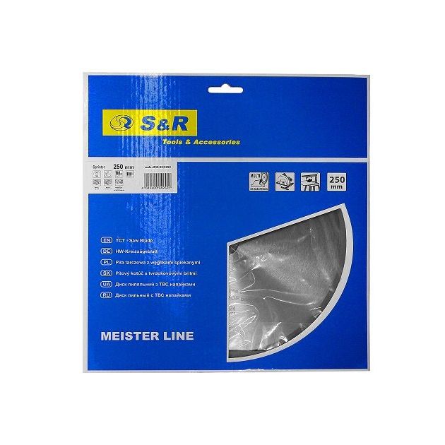 Диск пильний S&R Meister Sprinter 250x30x3,2 мм, фото , зображення 7 | SNABZHENIE.com.ua Диск пильний S&R Meister Sprinter 250x30x3,2 мм, фото , зображення 7 | SNABZHENIE.com.ua