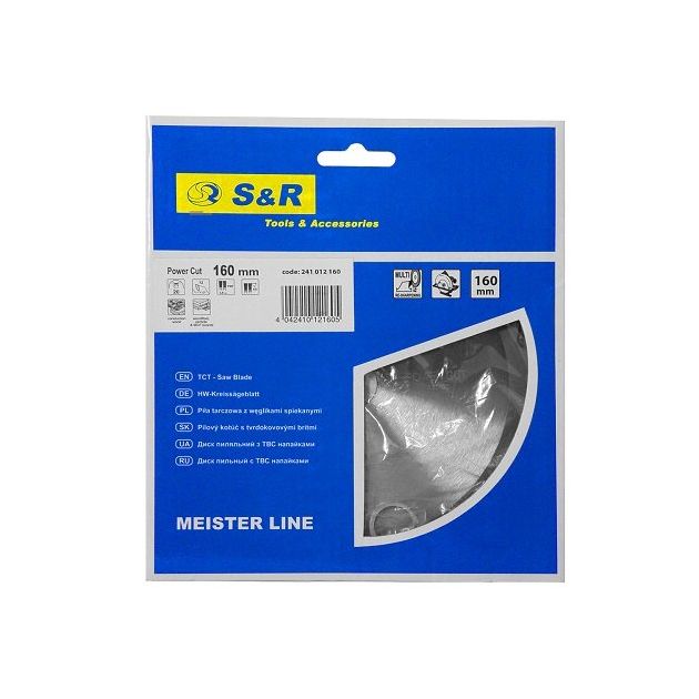 Диск пильный S&R Meister Power Cut 160x20x2,6 мм, фото , изображение 9 | SNABZHENIE.com.ua Диск пильный S&R Meister Power Cut 160x20x2,6 мм, фото , изображение 9 | SNABZHENIE.com.ua