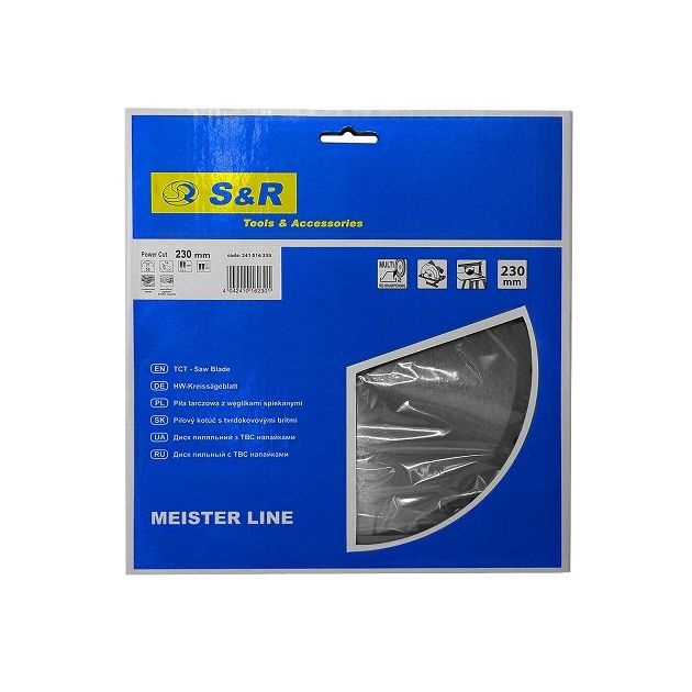 Диск пильний S&R Meister Power Cut 230x30(20/25,4)x2,8 мм, фото , зображення 7 | SNABZHENIE.com.ua Диск пильний S&R Meister Power Cut 230x30(20/25,4)x2,8 мм, фото , зображення 7 | SNABZHENIE.com.ua