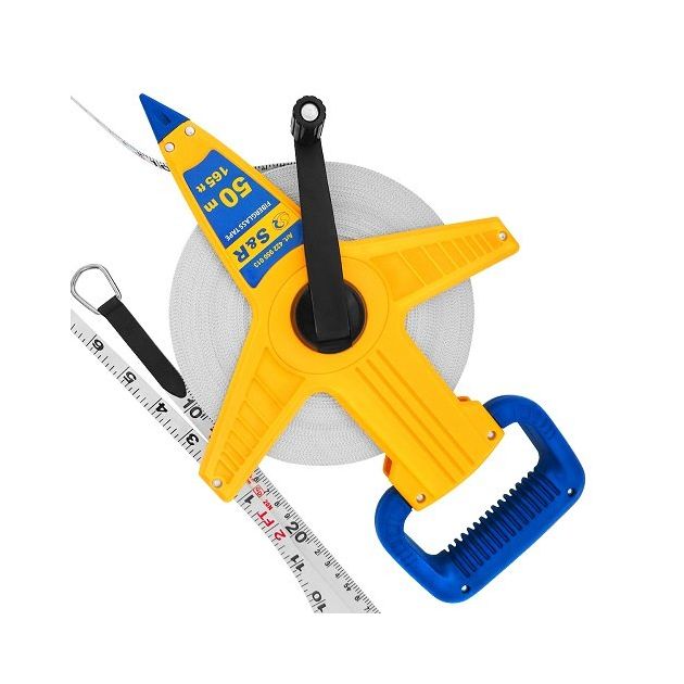 Рулетка S&R Fiberglass Tape 50 м х 13 мм, фото  | SNABZHENIE.com.ua