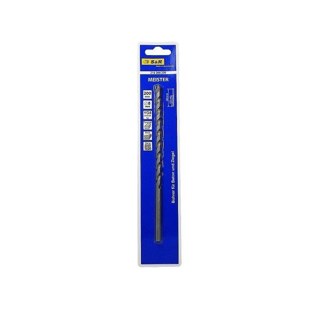 Сверло по бетону S&R Meister 8x200 мм, фото  | SNABZHENIE.com.ua