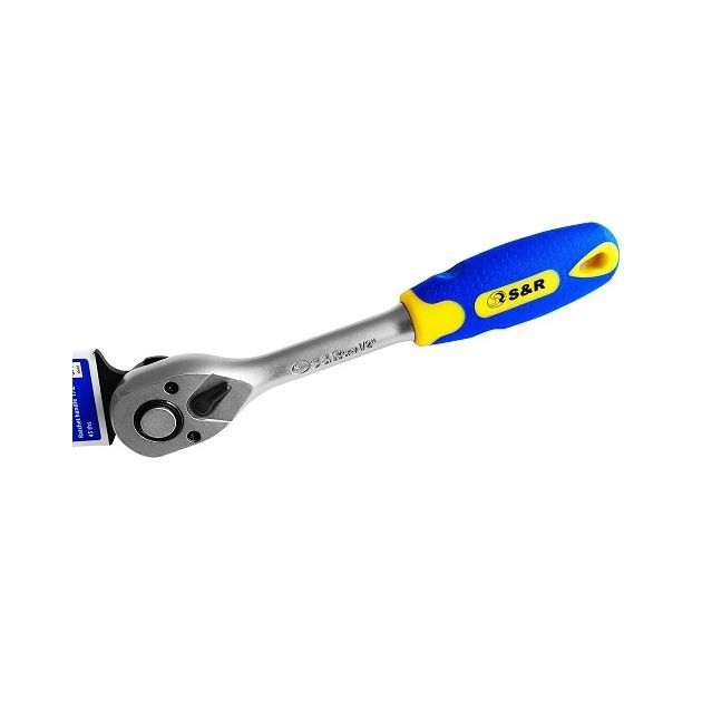 Ключ-трещетка S&R 1/4” с реверсом, 72 зуба, фото  | SNABZHENIE.com.ua