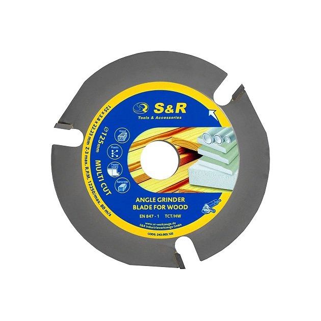 Диск пильный S&R MULTI CUT 125 мм, 22,2 мм, 3,8 мм, фото  | SNABZHENIE.com.ua