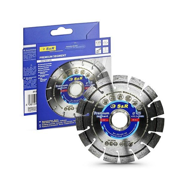 Диск алмазний сегментний S&R Premium Segment 125х22,2 мм, фото , зображення 4 | SNABZHENIE.com.ua Диск алмазний сегментний S&R Premium Segment 125х22,2 мм, фото , зображення 4 | SNABZHENIE.com.ua